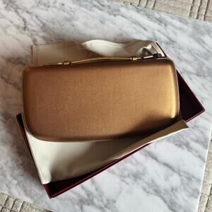 Perrin Paris NWT 1899 Gold Clutch Bag